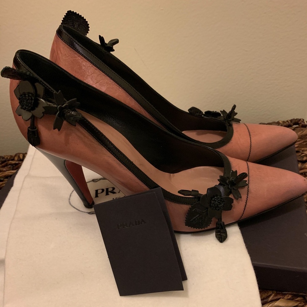 Prada Vintage Heels Soft Kid Leather Euro 38